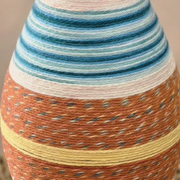 NEW! Boho Southwestern Western Santa Fe Artist Natural Vase Decor
